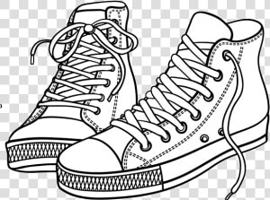 Coloring Shoes High Tops   Red Shoes Clip Art  HD Png Download