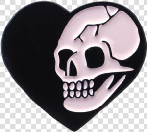 Heart Skull Pin   Skull  HD Png Download