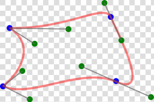 Composite Bézier Curve   Curves Connecting Points  HD Png Download