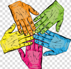 Colorful Group Of Hands Isolated On White Vector Illustration   Hand Colorful Vector Png  Transparent Png