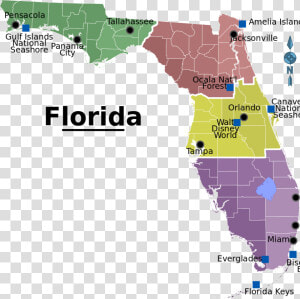 Map Of Florida   Metropcs Florida Coverage Map  HD Png Download