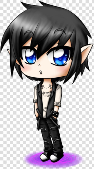 Trends For Blue Hair Anime Boy Chibi   Anime Boy Cartoon Style  HD Png Download