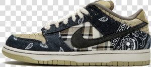 Travis Scott X Nike Sb Dunk Low   Shoe  HD Png Download