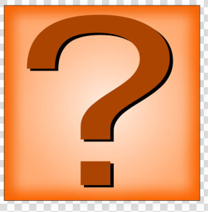 Question Mark Orange Button   Question Mark Box Clipart  HD Png Download