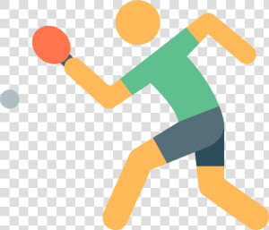 Playing Sports throwing A Ball volleyball Player ball sports   Table Tennis Player Icon  HD Png Download