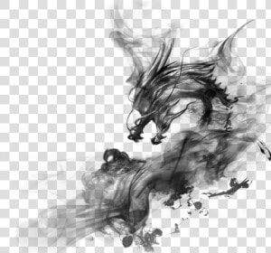 Ink Chinese Dragon Png   Smoke Dragon Png  Transparent Png