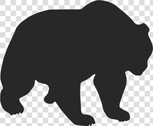 Hippopotamus Clip Art American Black Bear Silhouette   Outline Black Bear Silhouette Png  Transparent Png