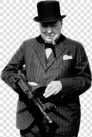 Tommy Gun Png   Winston Churchill Tommy Gun  Transparent Png