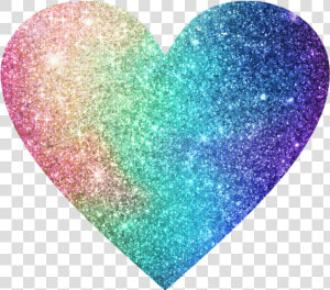 Image Heart Rainbow Glitter Color   Glitter Rainbow Heart Background  HD Png Download