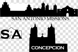 Transparent San Antonio Skyline Png   San Antonio Mission Skyline  Png Download