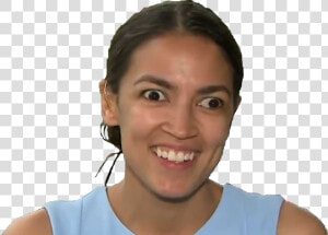 Meme Generator Image Preview   Alexandria Ocasio Cortez Funny Face  HD Png Download