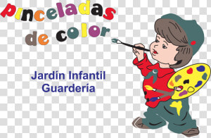 Jardín Infantil Pinceladas De Color   Cartoon  HD Png Download