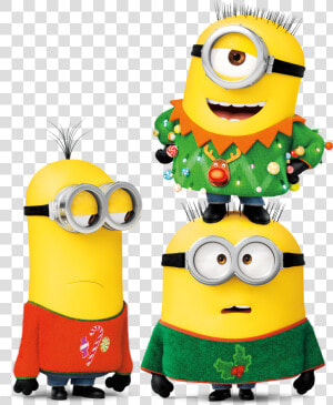 Dm3 Holiday Stacked minions   Minion Carl Despicable Me 3  HD Png Download