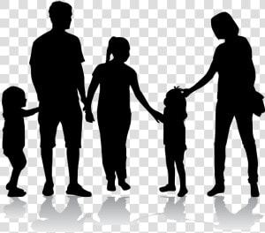 Silhouette Of A Happy Family Png Download   Happy Family Silhouette Png  Transparent Png