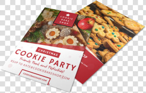 Christmas Cookie Party Flyer Template Preview   Brochure  HD Png Download