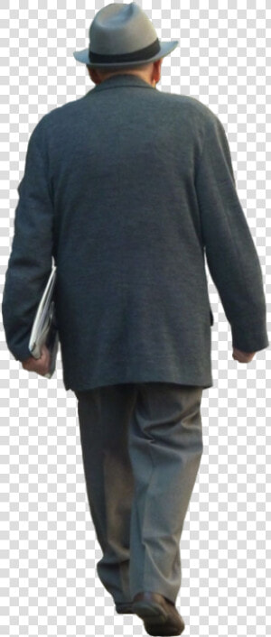 Well Dressed Elderly Man Walking Away From Camera   Walking Away People Walking Png Transparent  Png Download