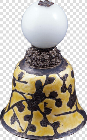 Chinese Mandarin White Peking Glass Hat Finial 19th   Ghanta  HD Png Download