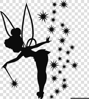 Tattoo Silhouette Bell Tinkerbell Tinker Wendy Fairy   Transparent Tinkerbell Silhouette Png  Png Download