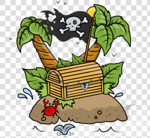 Treasure Island Hotel And Casino Cartoon Drawing Clip   Pirate Treasure Chest Clipart  HD Png Download