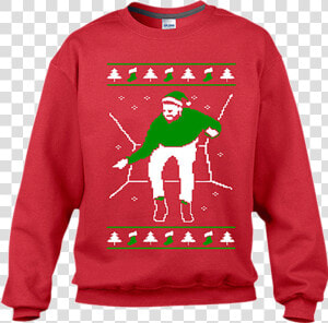 Drake Ugly Christmas Hat Hotline Bling Stockings Sweatshirt    Drake Christmas Sweater  HD Png Download