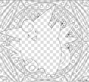 Adult Pokemon Coloring Page Clefable   Adult Pokemon Coloring Pages  HD Png Download