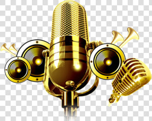 Retro Microphone   Png Download   Transparent Background Gold Microphone  Png Download