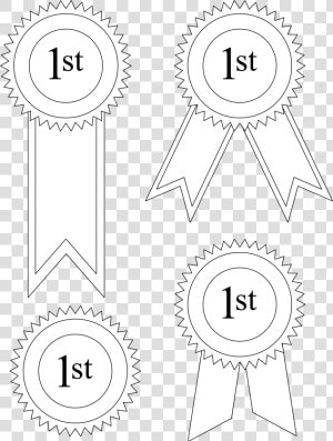 Blank Award Ribbon Coloring Sheet Printable Coloring   1st Place Ribbon Printable Free  HD Png Download