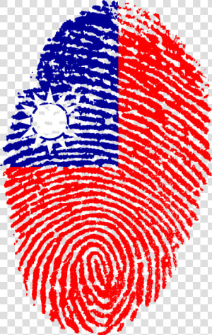 Taiwan  Flag  Fingerprint  Country  Pride  Identity   Taiwan Flag Fingerprint  HD Png Download