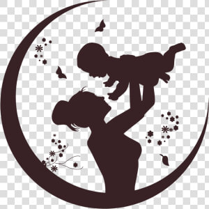 Child Png Download   Mom And Child Silhouette  Transparent Png