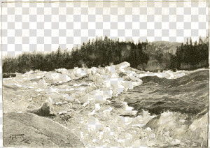 Cross View Of The Rapids Near The Brink Of The Grand   Monochrome  HD Png Download