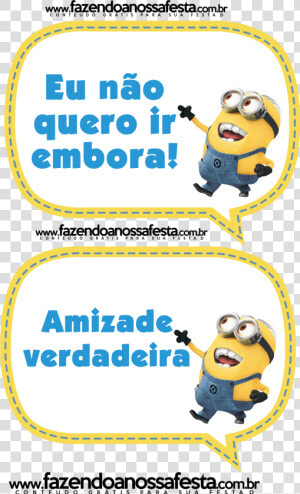 Plaquinhas Divertidas Dos Minions   Plaquinhas De Aniversario Minions  HD Png Download