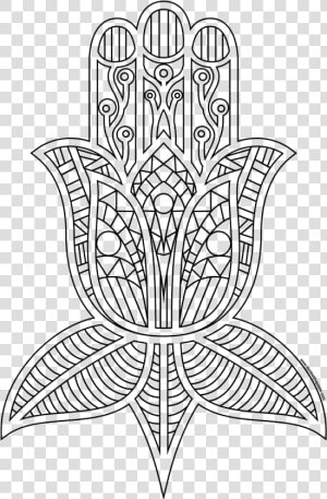 Hamsa Coloring Page  HD Png Download