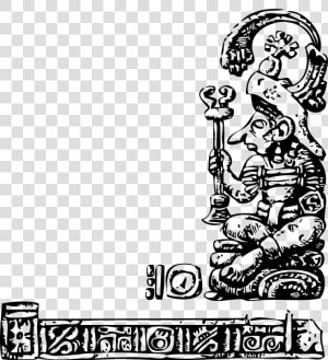 Mayan  Statue  Relief  Maya  Mexico  Sculpture   Mayan Vector  HD Png Download