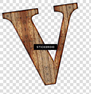 Wooden Capital Letter V   Plank  HD Png Download