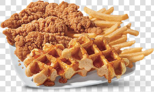 Chicken  amp  Waffles Chicken Strip Basket   Dq Chicken And Waffles  HD Png Download