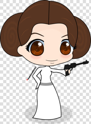 Princess Leia Chibi   Star Wars Princesa Leia Vector  HD Png Download