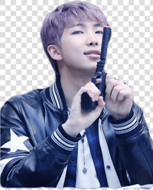 Rap Monster With Gun   Rap Monster With A Gun  HD Png Download