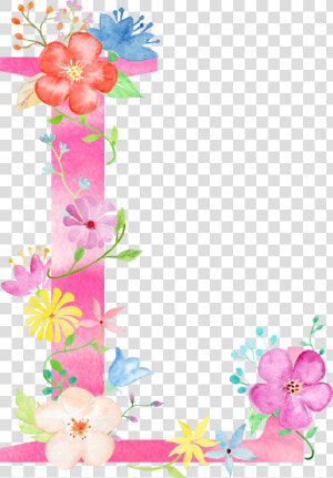 Find This Pin And More On Watercolour Lettering By   Flower Letter L Clipart  HD Png Download