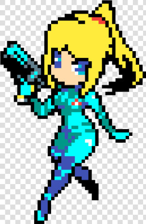 Zero Suit Samus   Samus Aran Pixel Art  HD Png Download