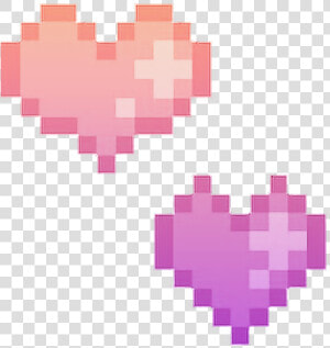  two  two Hearts  heart  hearts  love  kpop  emotions   Pixel Heart  HD Png Download