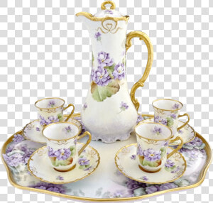 Italian Fine Porcelain Coffee Set   Tea With Cup Png  Transparent Png