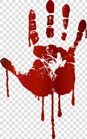 Realistic Blood Drip Png   Transparent Bloody Handprint Png  Png Download