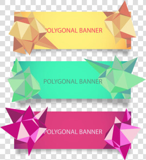 Shatter Vector Banner   Banner Polygon Png  Transparent Png