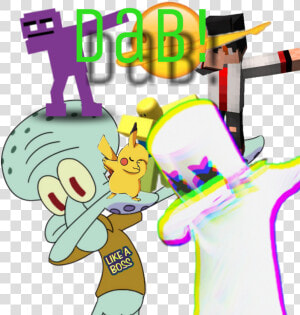 Transparent Tentacles Clipart   Squidward Dabbing  HD Png Download