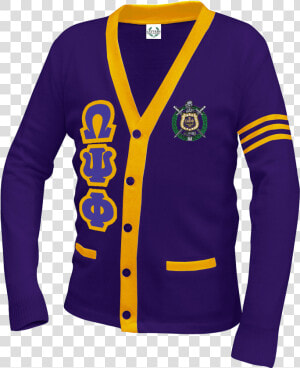 Omega Psi Phi Full Embroidered Cardigan Sweater   Iota Phi Theta Sweater  HD Png Download