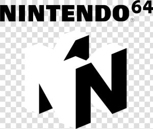 Nintendo 64 Logo Black And White   Nintendo 64 Logo Black  HD Png Download