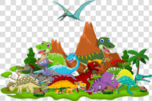 Transparent Dinosaur Cartoon Png   Transparent Background Dinosaur Clipart  Png Download