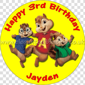 Alvin And The Chipmunks Personalised Cake Topper   Alvin And The Chipmunks Render  HD Png Download