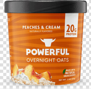 Peaches And Cream Overnight Oats   Powerful Overnight Oats  HD Png Download