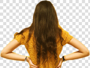  girls  longhair  hair  back  backwards  standing   Girl  HD Png Download